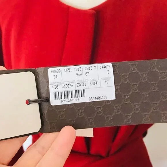 Gucci | red wool belted coat in red | Size XL - Picture 14 of 16